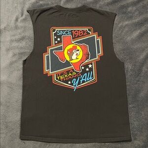 BUC-EE’S Hanes Beefy men’s large sleeveless muscle shirt Texas tee Buc-ee Beaver